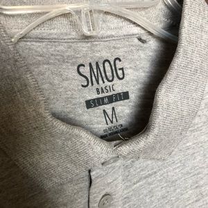 Smog | Shirts | Basic Grey Slimfit Polo Shirt | Poshmark